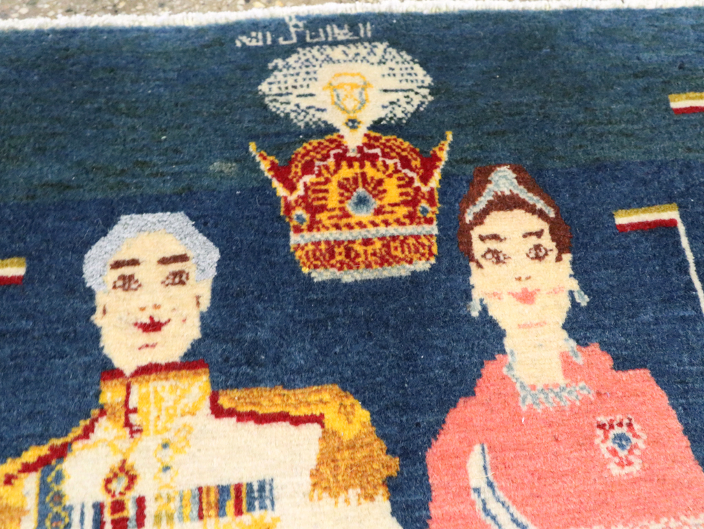 Vintage Persian Pictorial Tabriz Rug, No.28059 - Galerie Shabab