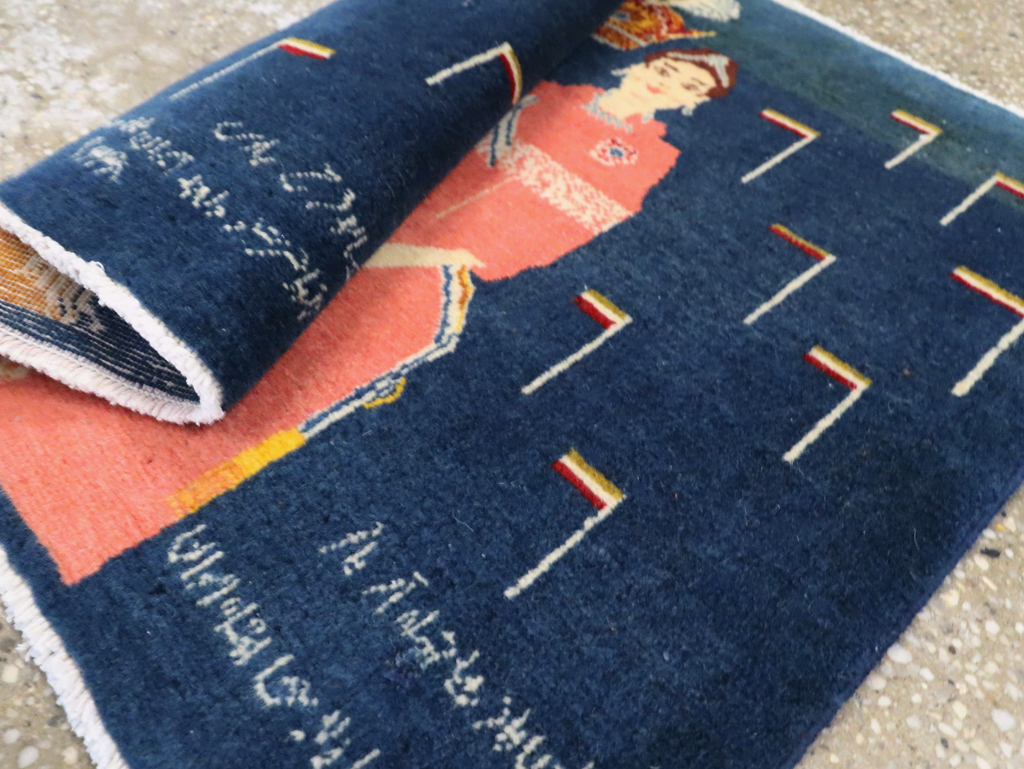 Vintage Persian Pictorial Tabriz Rug, No.28059 - Galerie Shabab