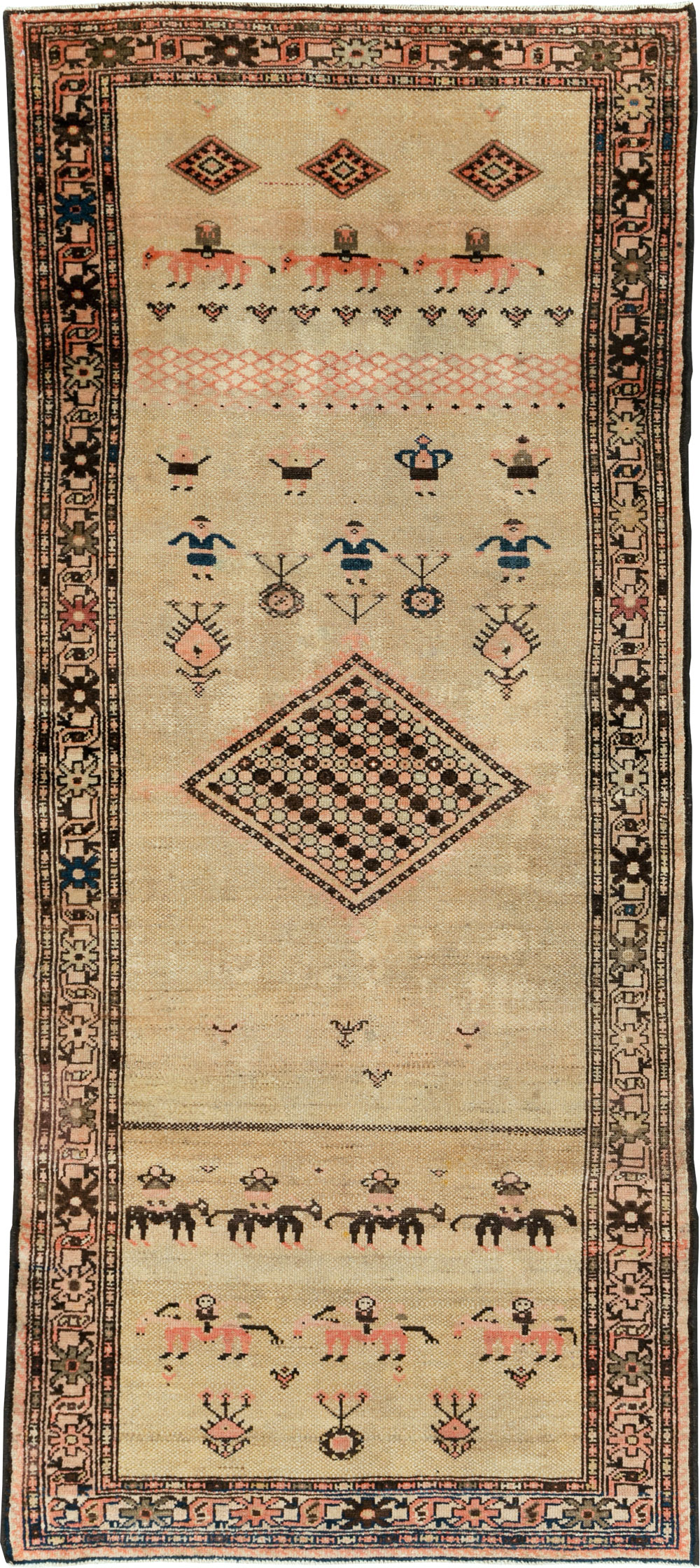 Antique Persian Serab Pictorial Runner, No.28065 - Galerie Shabab