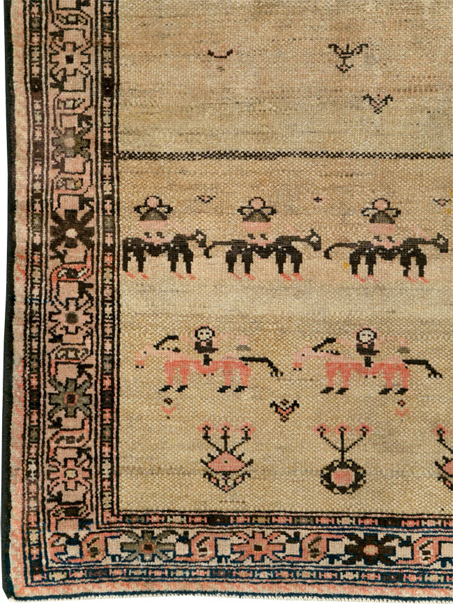 Antique Persian Serab Pictorial Runner, No.28065 - Galerie Shabab