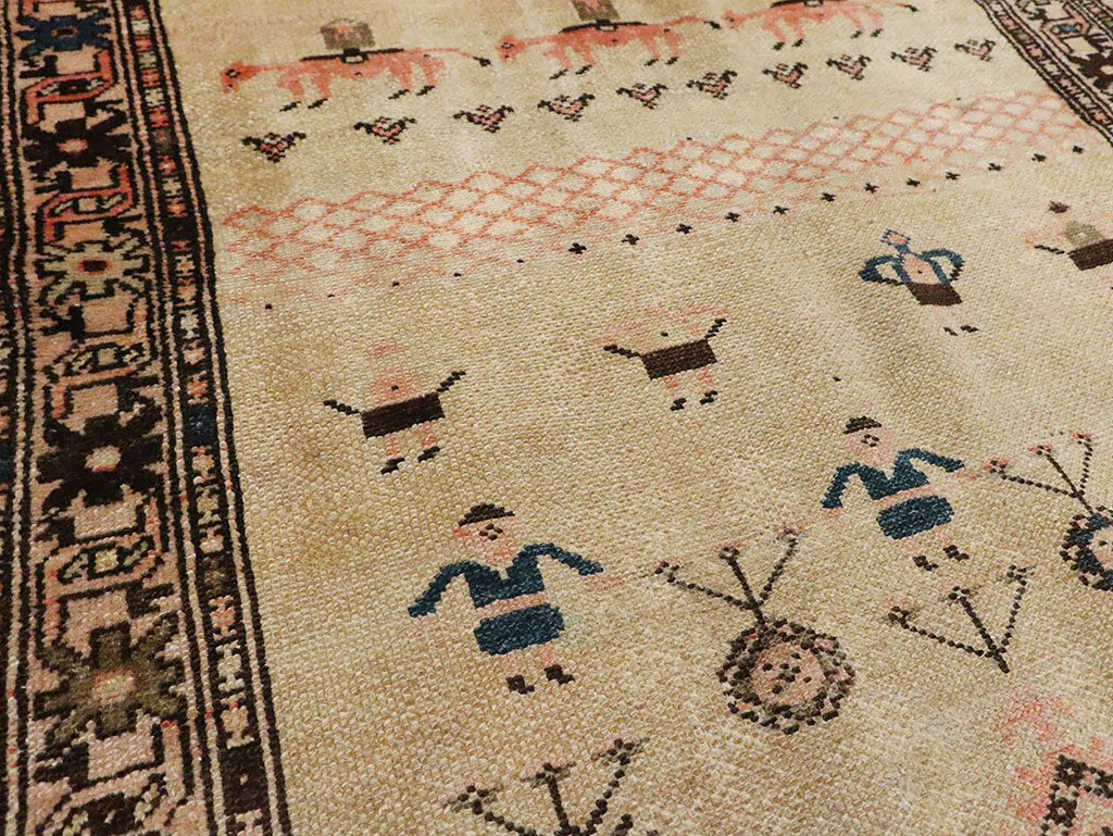 Antique Persian Serab Pictorial Runner, No.28065 - Galerie Shabab