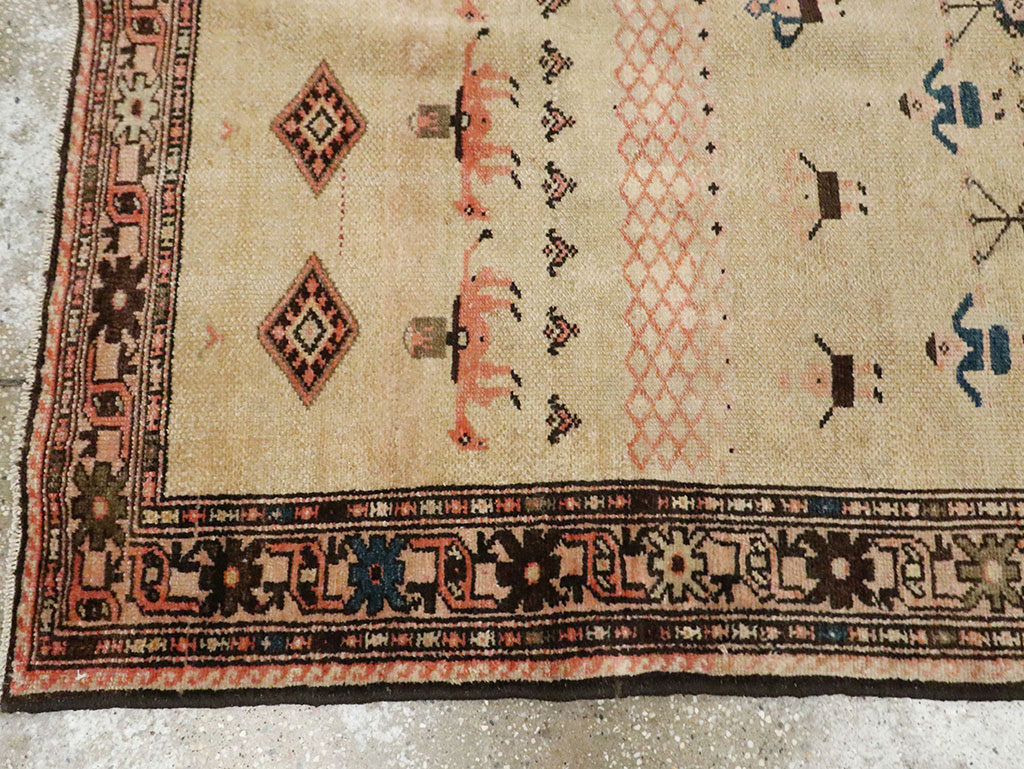 Antique Persian Serab Pictorial Runner, No.28065 - Galerie Shabab