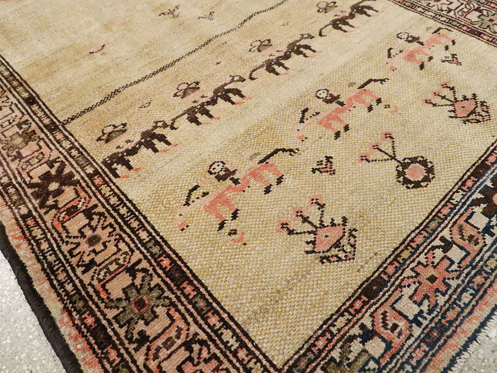 Antique Persian Serab Pictorial Runner, No.28065 - Galerie Shabab