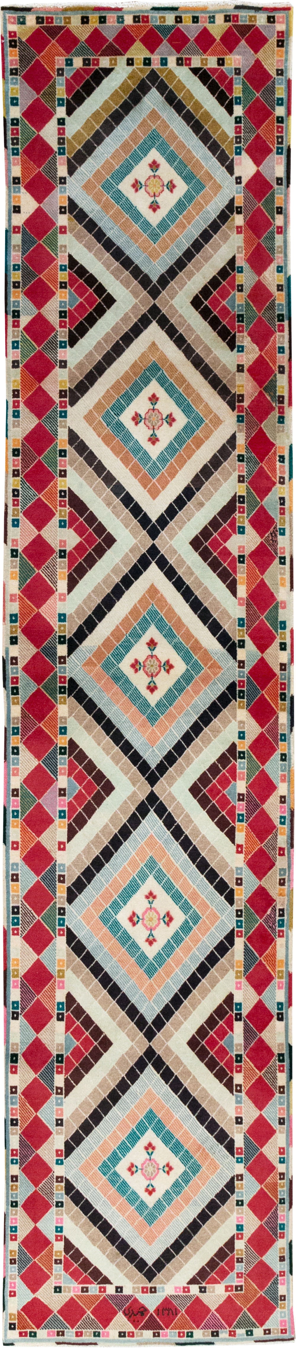 Vintage Persian Mashad Runner, No.28068 - Galerie Shabab