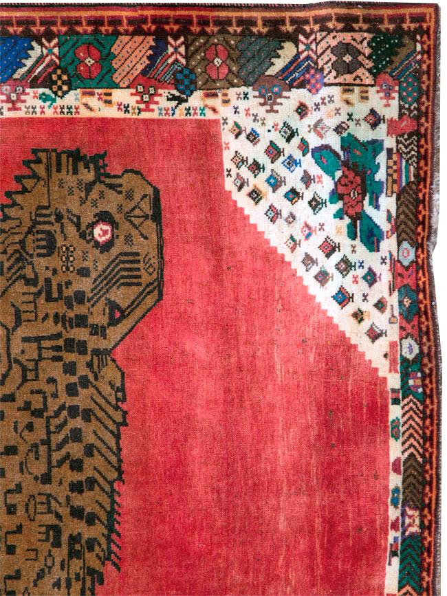 Vintage Pictorial Gabbeh Rug, No.28076 - Galerie Shabab