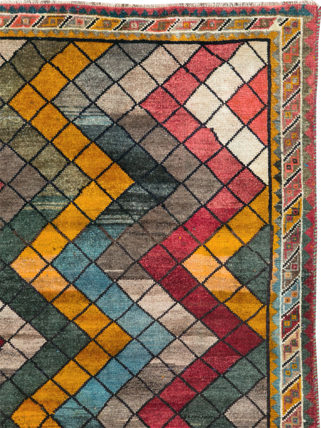 Vintage Persian Gabbeh Rug, No.28077 - Galerie Shabab