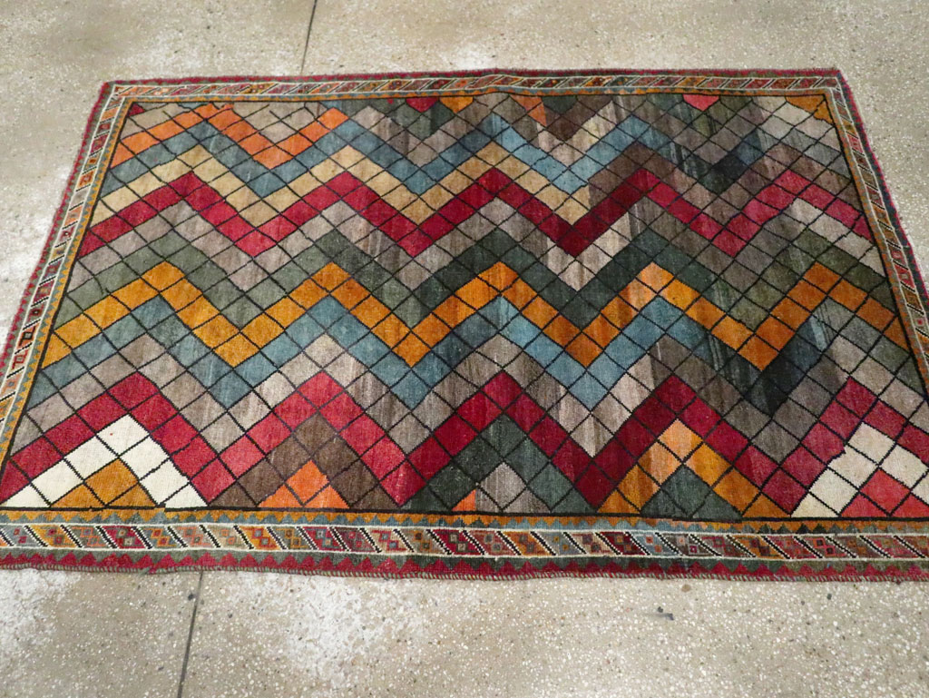 Vintage Persian Gabbeh Rug, No.28077 - Galerie Shabab