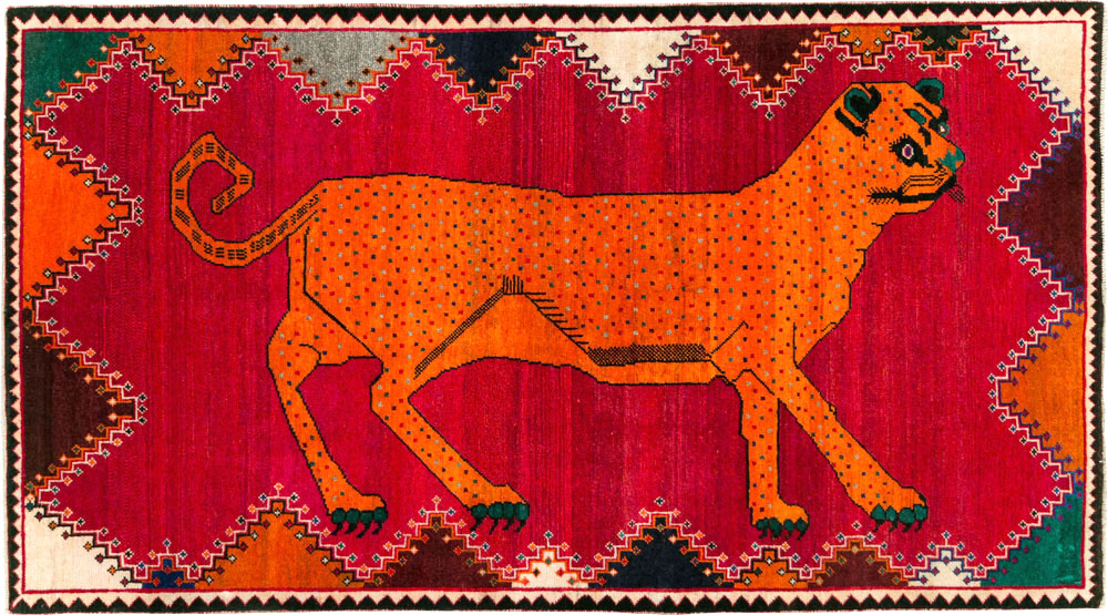 Vintage Persian Shiraz Rug, No.28078 - Galerie Shabab