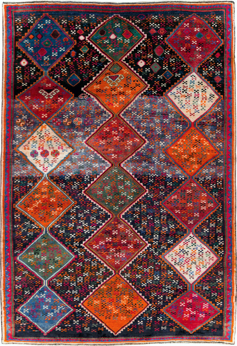 Vintage Persian Shiraz Accent Rug, No.28079 - Galerie Shabab