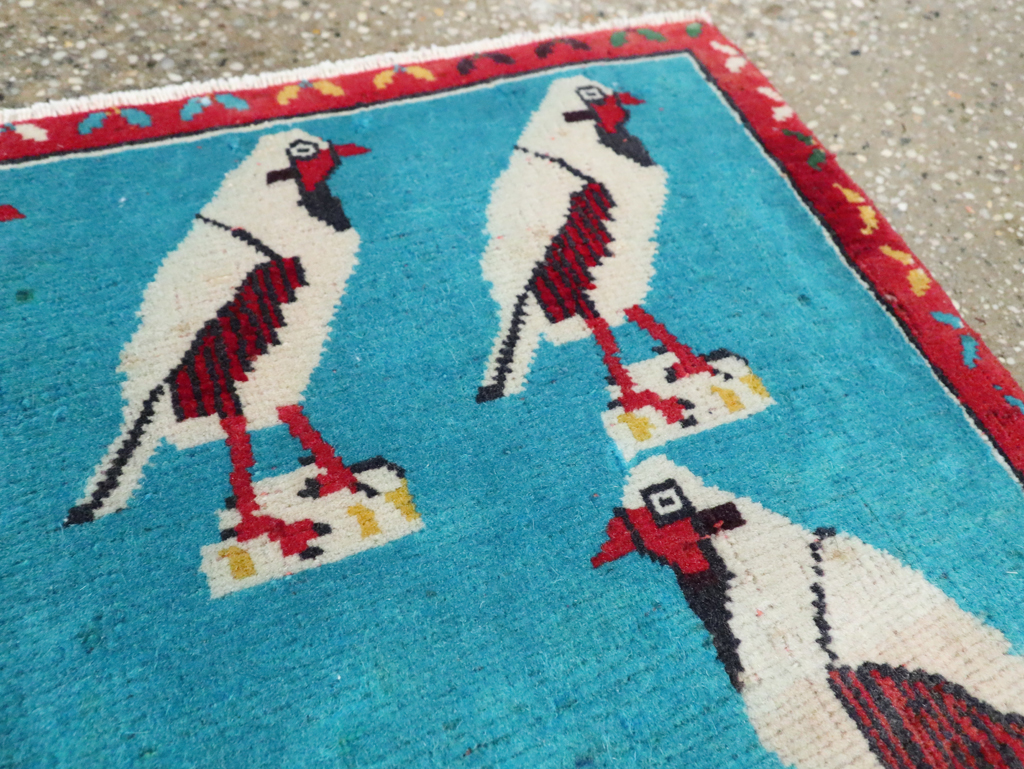 Vintage Persian Shiraz Pictorial Rug, No.28080 - Galerie Shabab