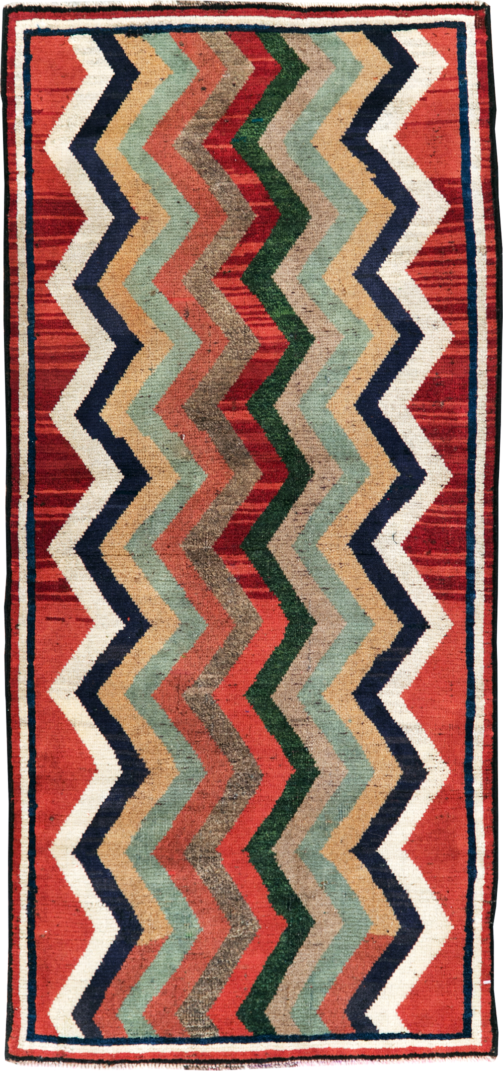 Vintage Persian Gabbeh Throw Rug, No.28083 - Galerie Shabab