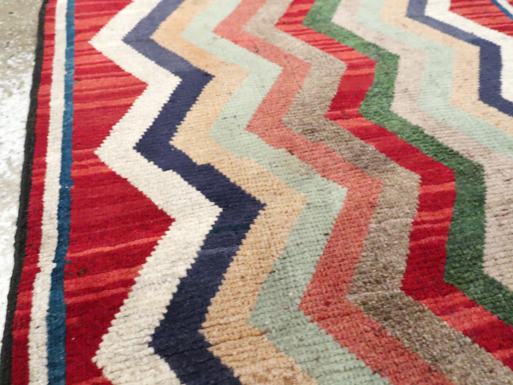 Vintage Persian Gabbeh Throw Rug, No.28083 - Galerie Shabab