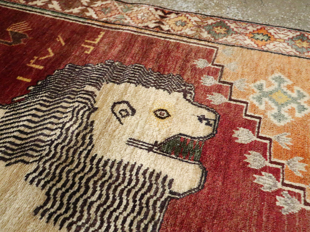 Vintage Persian Gabbeh Pictorial Throw Rug, No.28085 - Galerie Shabab