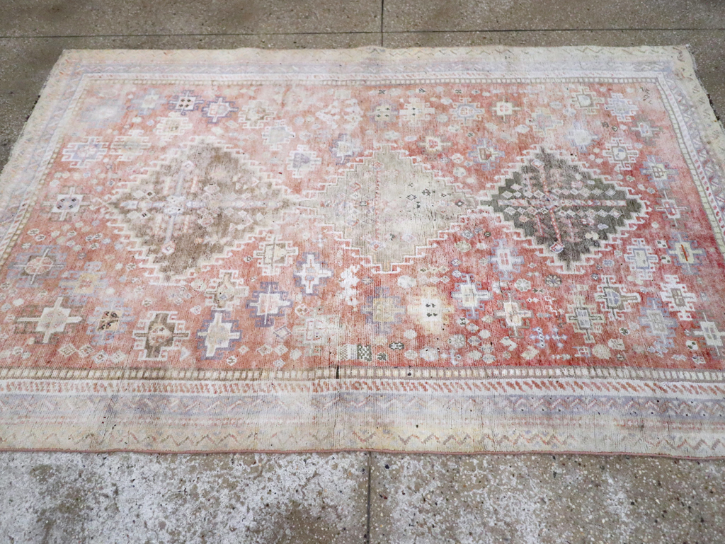 Vintage Persian Cotton Shiraz Accent Rug, No.28086 - Galerie Shabab