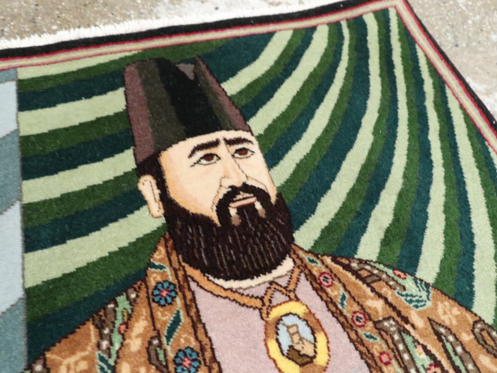 Vintage Persian Tabriz Pictorial Rug (Pair: 2 of 2), No.28094 - Galerie Shabab