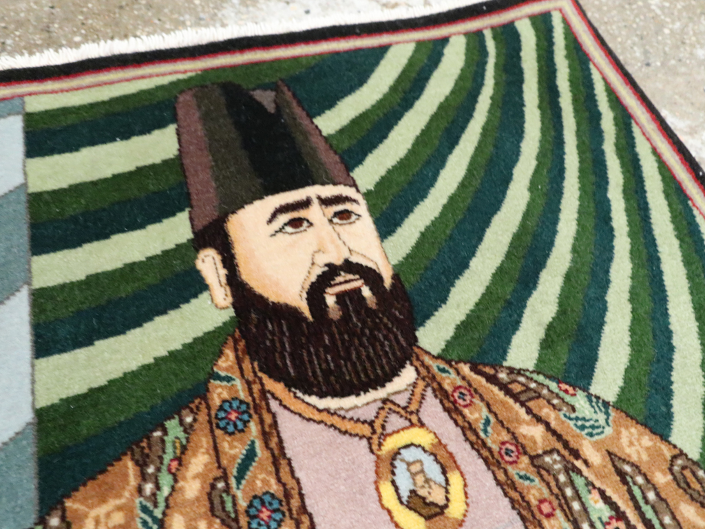 Vintage Persian Tabriz Pictorial Rug (Pair: 2 of 2), No.28094 - Galerie Shabab