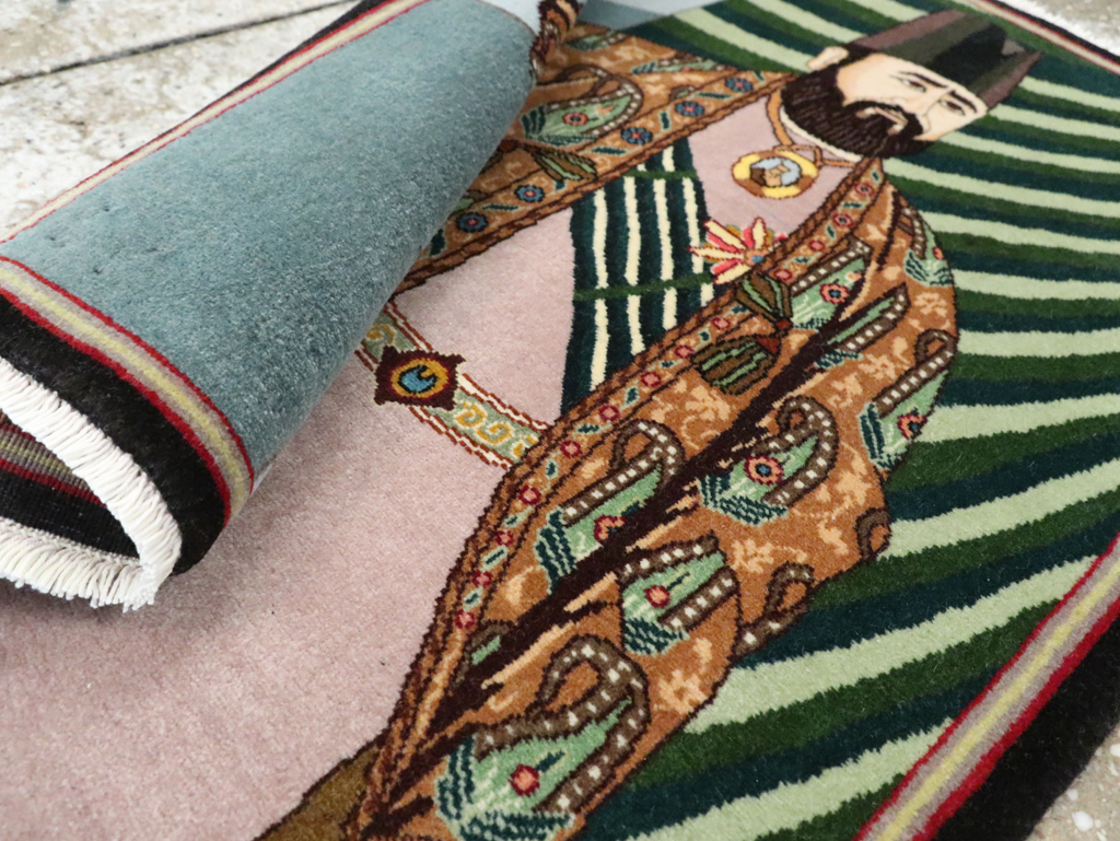 Vintage Persian Tabriz Pictorial Rug (Pair: 2 of 2), No.28094 - Galerie Shabab