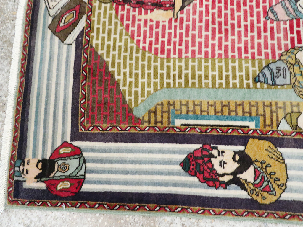 Vintage Persian Tabriz Rug, No.28095 - Galerie Shabab