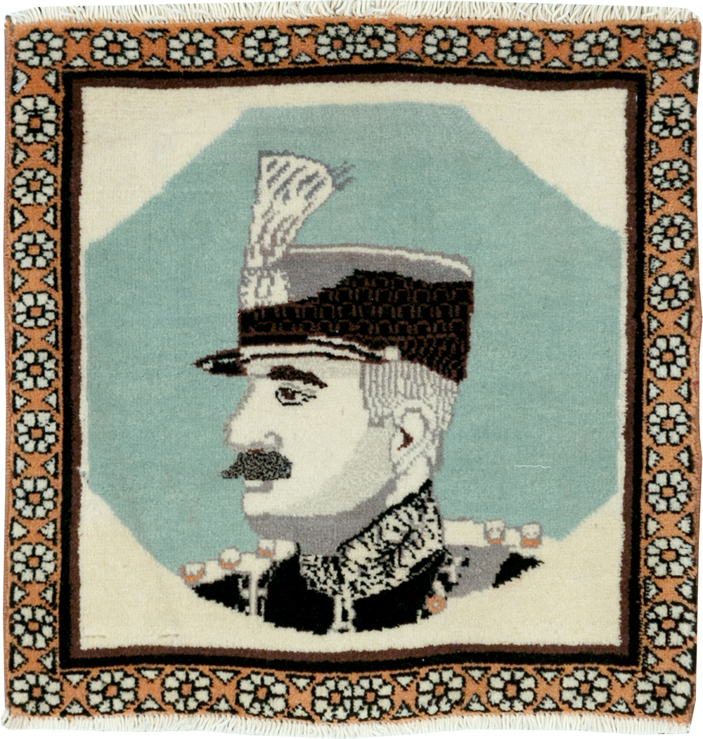 Vintage Persian Tabriz Pictorial Rug, No.28097 - Galerie Shabab