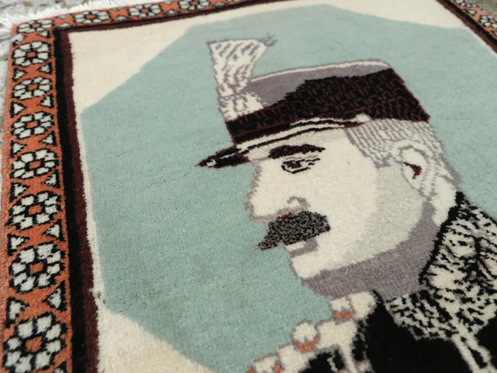 Vintage Persian Tabriz Pictorial Rug, No.28097 - Galerie Shabab