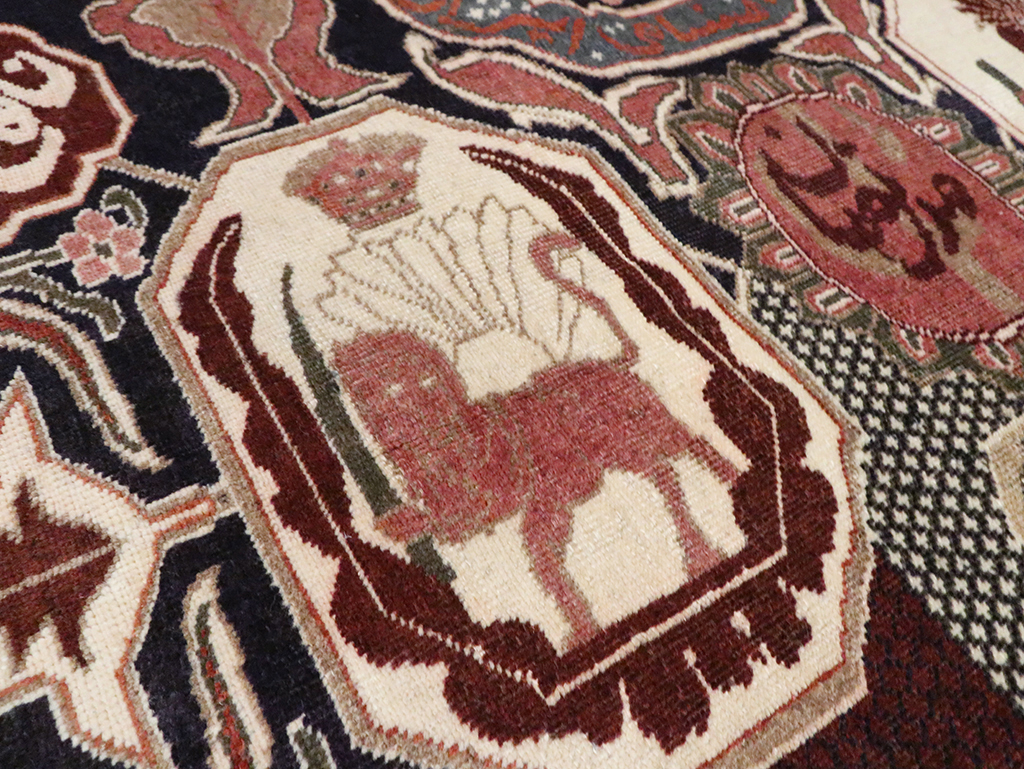 Vintage Persian Tabriz Pictorial Rug, No.28106 - Galerie Shabab