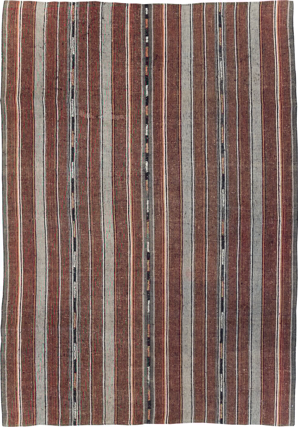 Vintage Persian Flatweave Kilim Accent Rug, No.28110 - Galerie Shabab