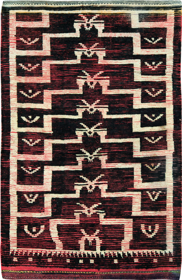 Vintage Turkish Tulu Accent Rug, No.28119 - Galerie Shabab