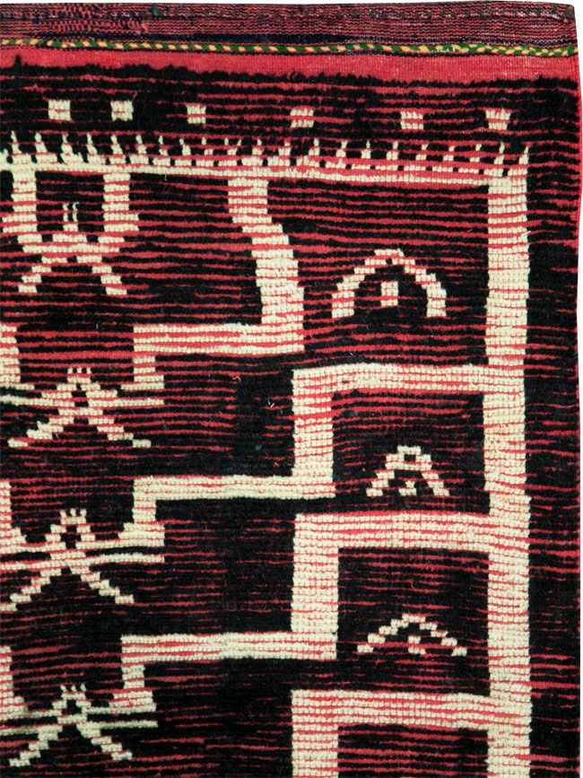 Vintage Turkish Tulu Accent Rug, No.28119 - Galerie Shabab