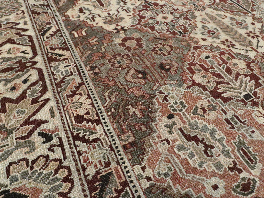 Antique Persian Square Bakhtiari Carpet, No.28122 - Galerie Shabab