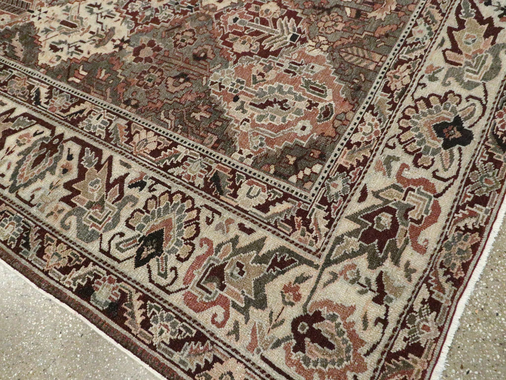 Antique Persian Square Bakhtiari Carpet, No.28122 - Galerie Shabab