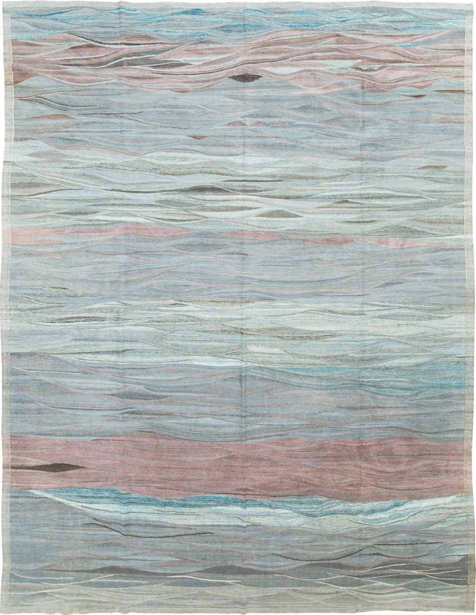 Modern Swedish Inspired Turkish Flatweave, No.28124 - Galerie Shabab