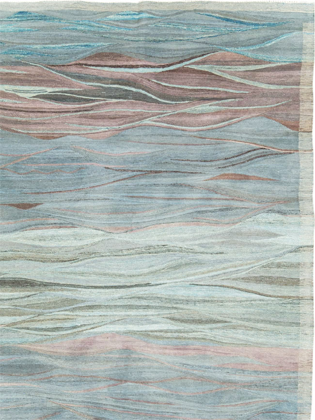 Modern Swedish Inspired Turkish Flatweave, No.28124 - Galerie Shabab