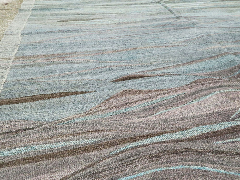 Modern Swedish Inspired Turkish Flatweave, No.28124 - Galerie Shabab