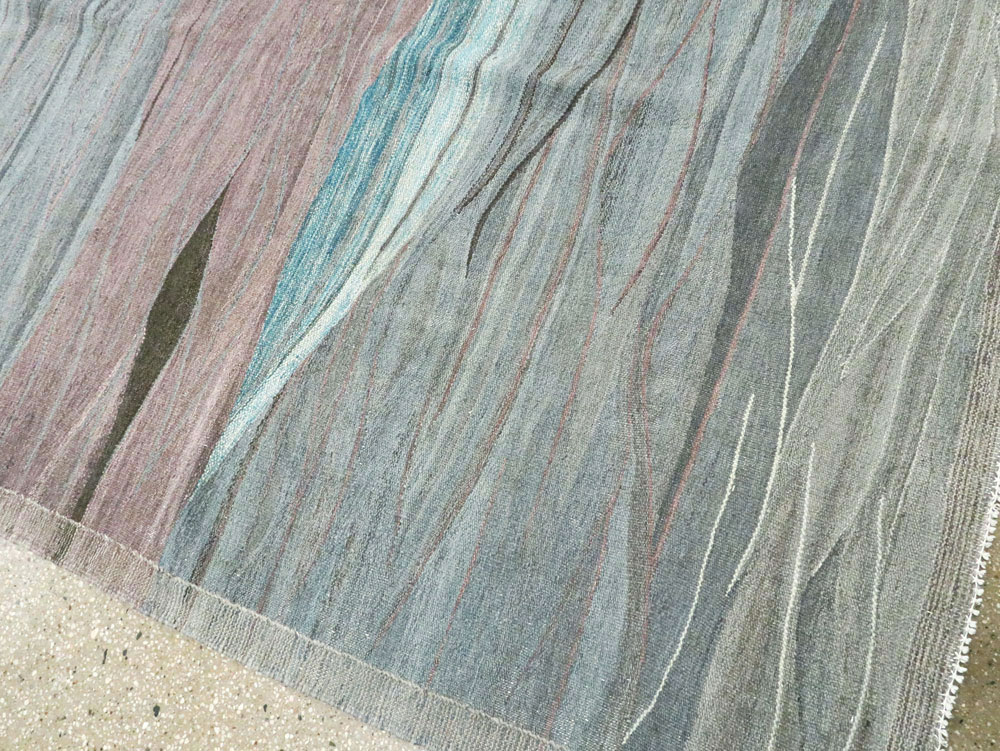 Modern Swedish Inspired Turkish Flatweave, No.28124 - Galerie Shabab