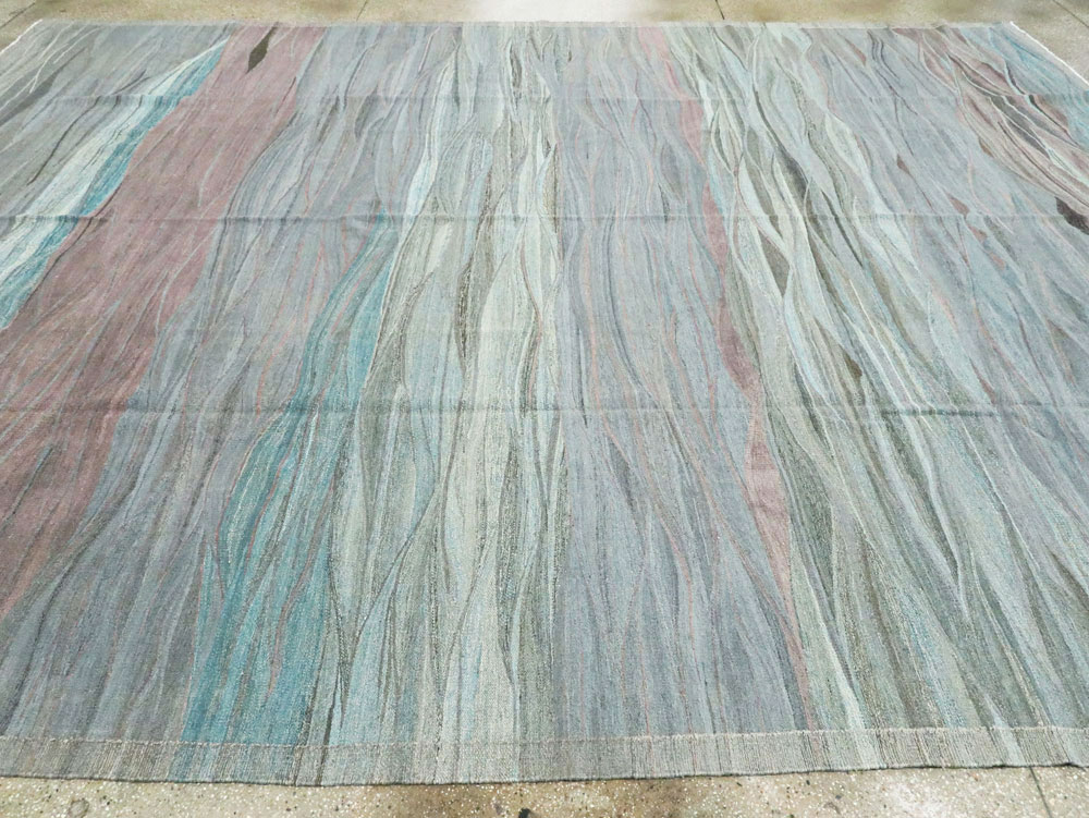 Modern Swedish Inspired Turkish Flatweave, No.28124 - Galerie Shabab