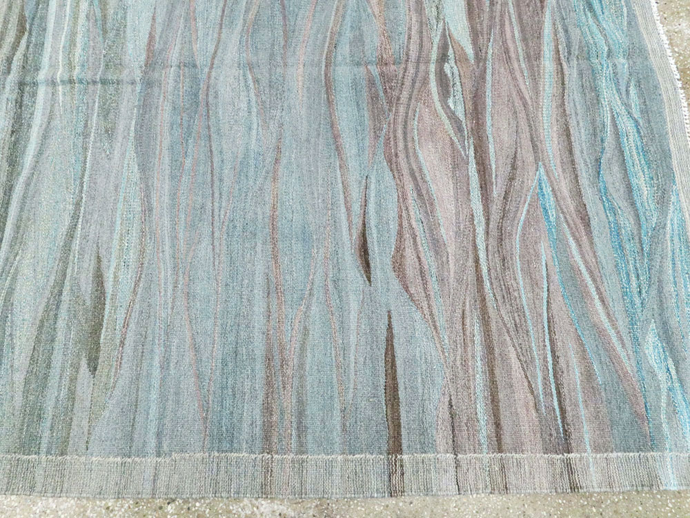 Modern Swedish Inspired Turkish Flatweave, No.28124 - Galerie Shabab