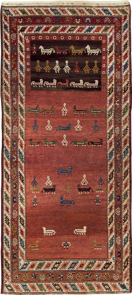 Antique Persian Kurdish Runner, No.28128 - Galerie Shabab