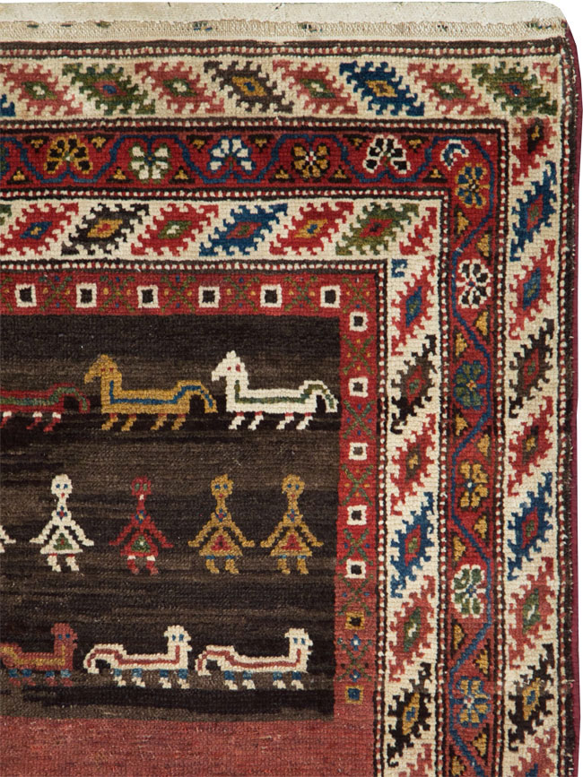 Antique Persian Kurdish Runner, No.28128 - Galerie Shabab