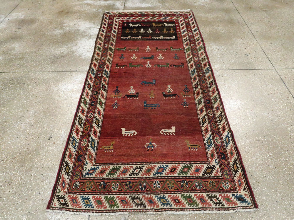 Antique Persian Kurdish Runner, No.28128 - Galerie Shabab