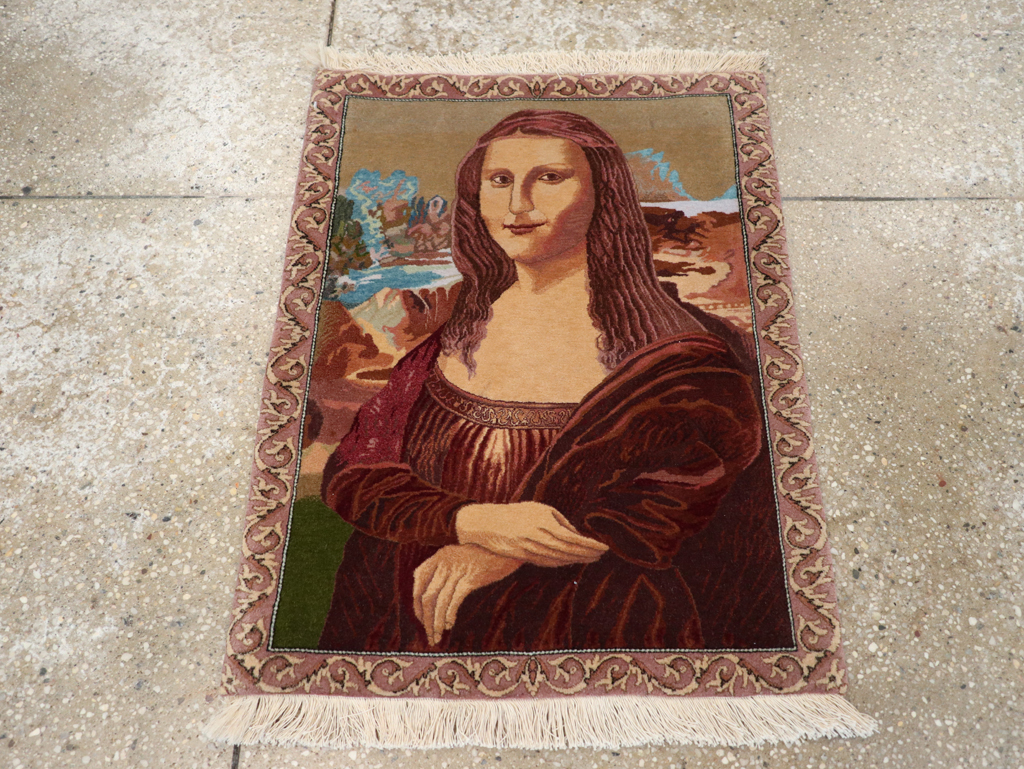 Vintage Persian Tabriz Pictorial Rug, No.28131 - Galerie Shabab