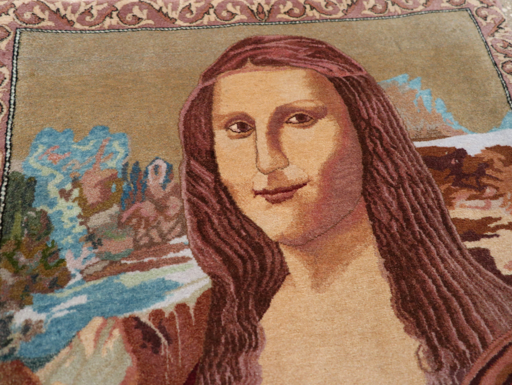 Vintage Persian Tabriz Pictorial Rug, No.28131 - Galerie Shabab