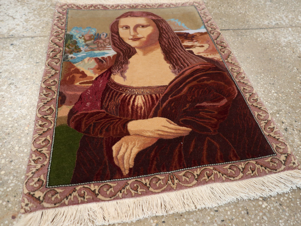 Vintage Persian Tabriz Pictorial Rug, No.28131 - Galerie Shabab