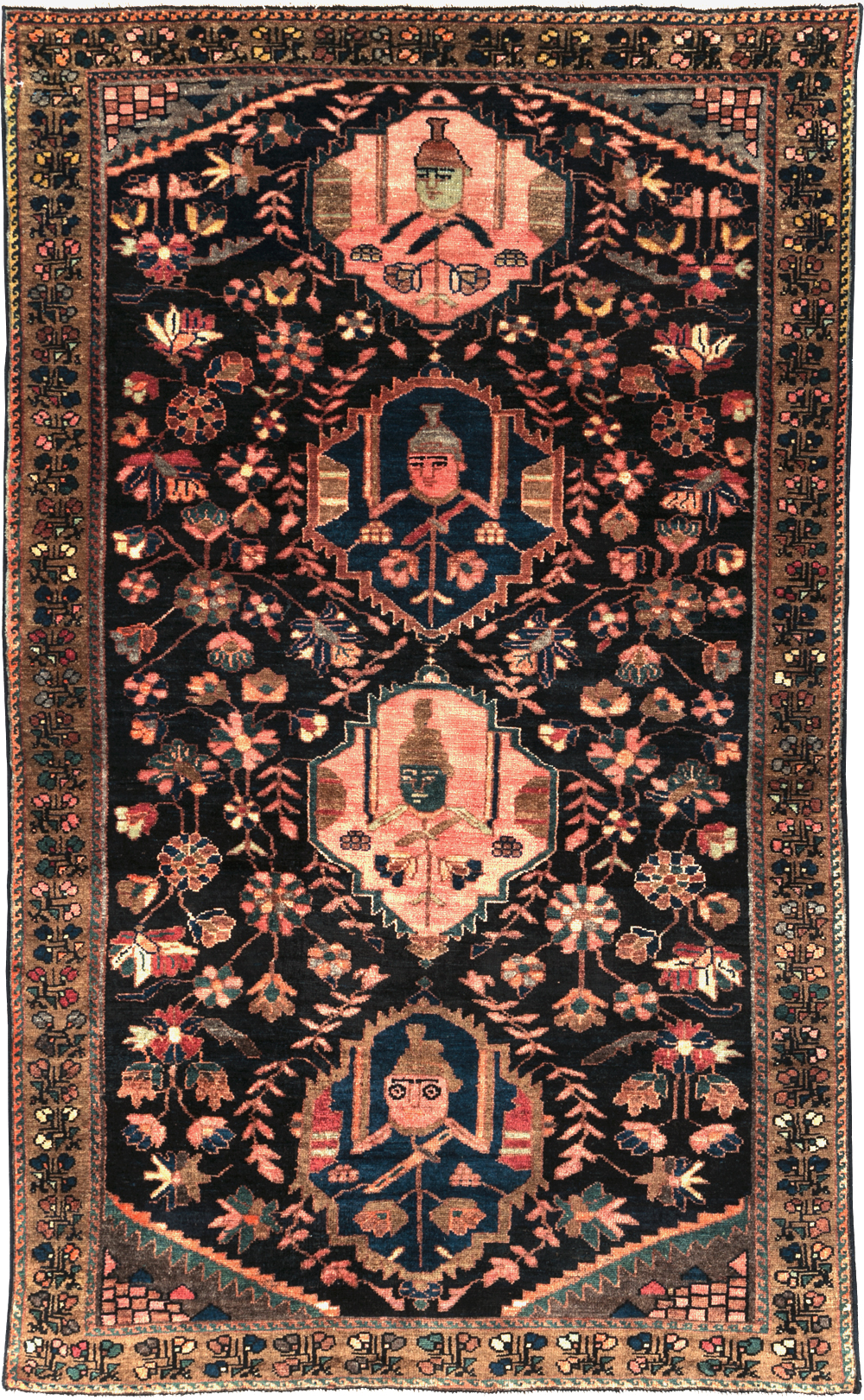 Antique Persian Pictorial Malayer Rug, No.28133 - Galerie Shabab