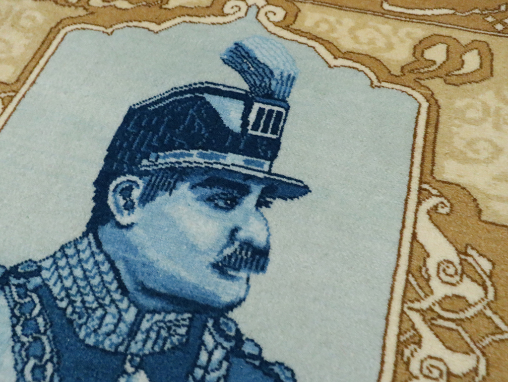 Vintage Persian Tabriz Pictorial Rug, No.28137 - Galerie Shabab