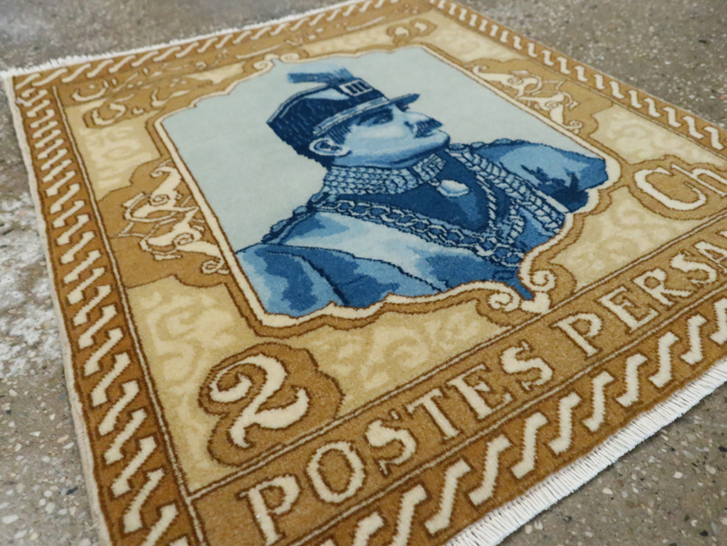 Vintage Persian Tabriz Pictorial Rug, No.28137 - Galerie Shabab