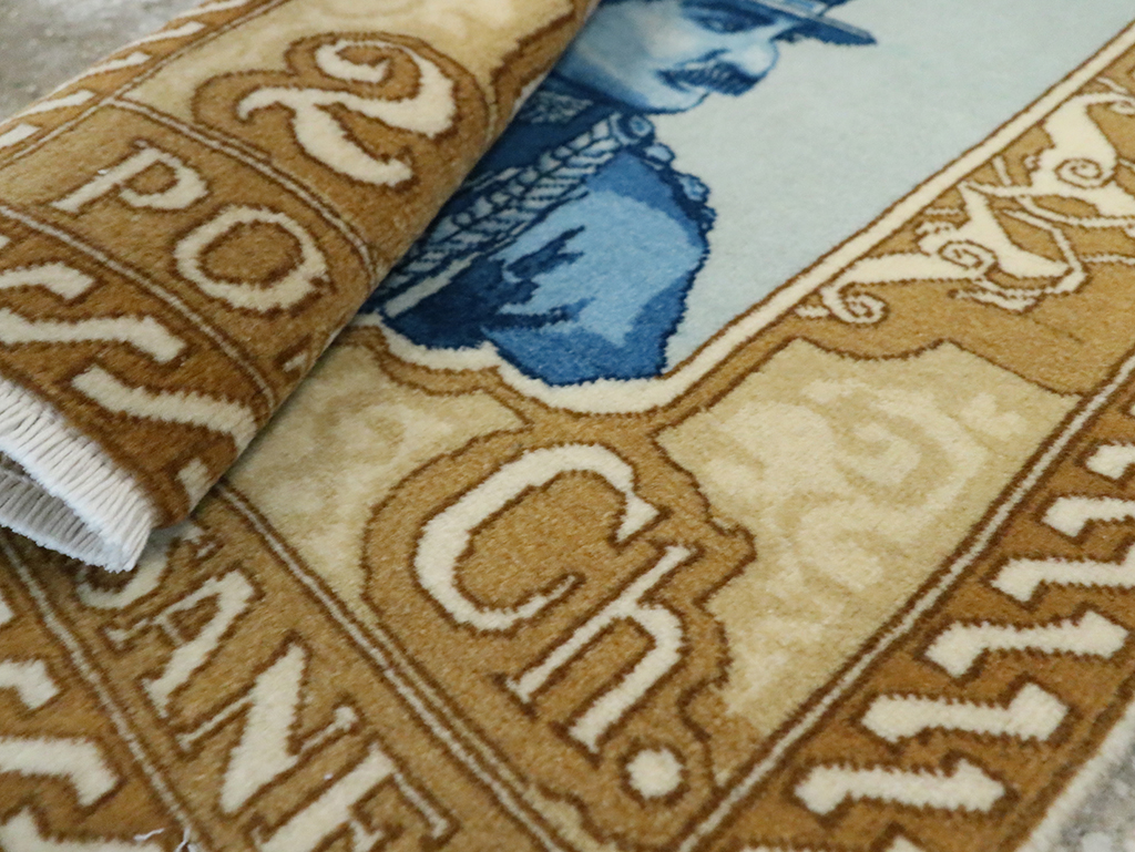 Vintage Persian Tabriz Pictorial Rug, No.28137 - Galerie Shabab