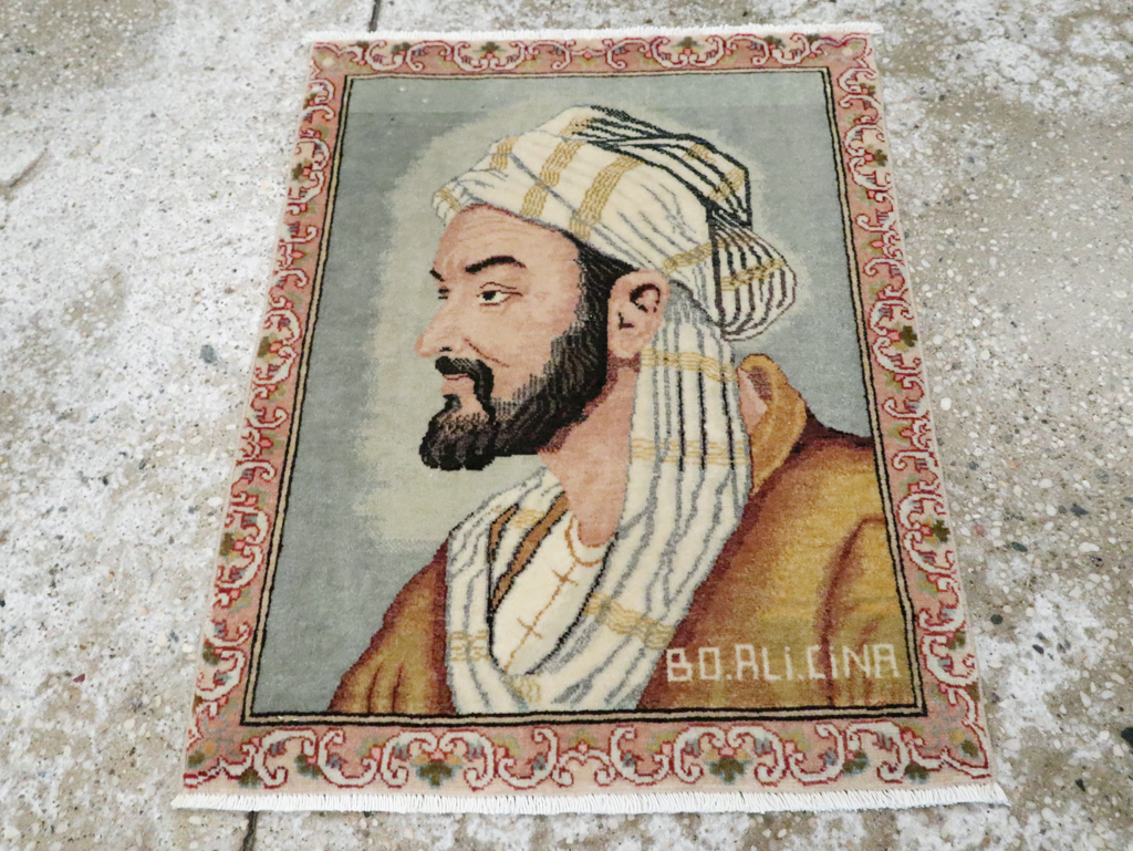 Vintage Persian Tabriz Pictorial Rug, No.28138 - Galerie Shabab