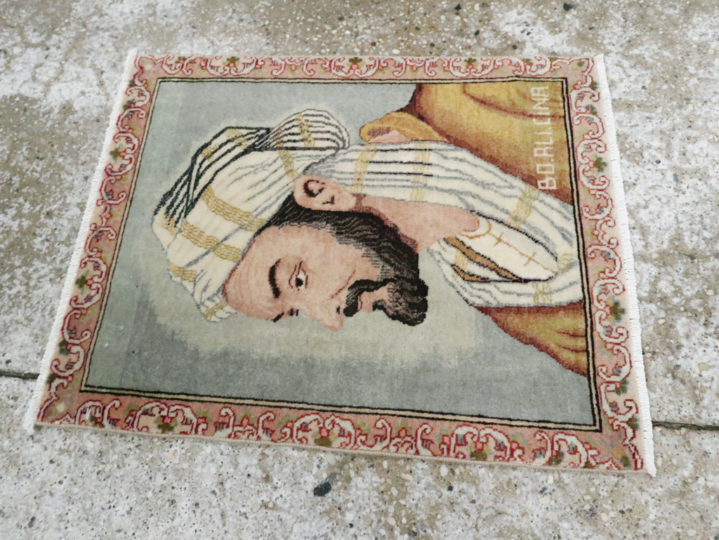 Vintage Persian Tabriz Pictorial Rug, No.28138 - Galerie Shabab