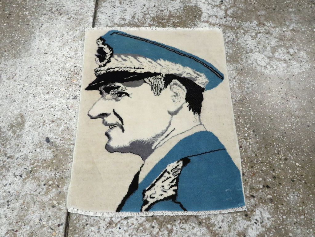 Vintage Persian Tabriz Pictorial Rug, No.28139 - Galerie Shabab