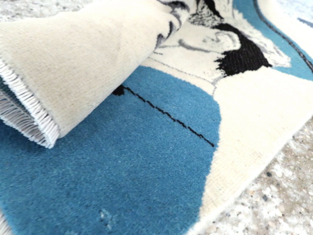 Vintage Persian Tabriz Pictorial Rug, No.28139 - Galerie Shabab